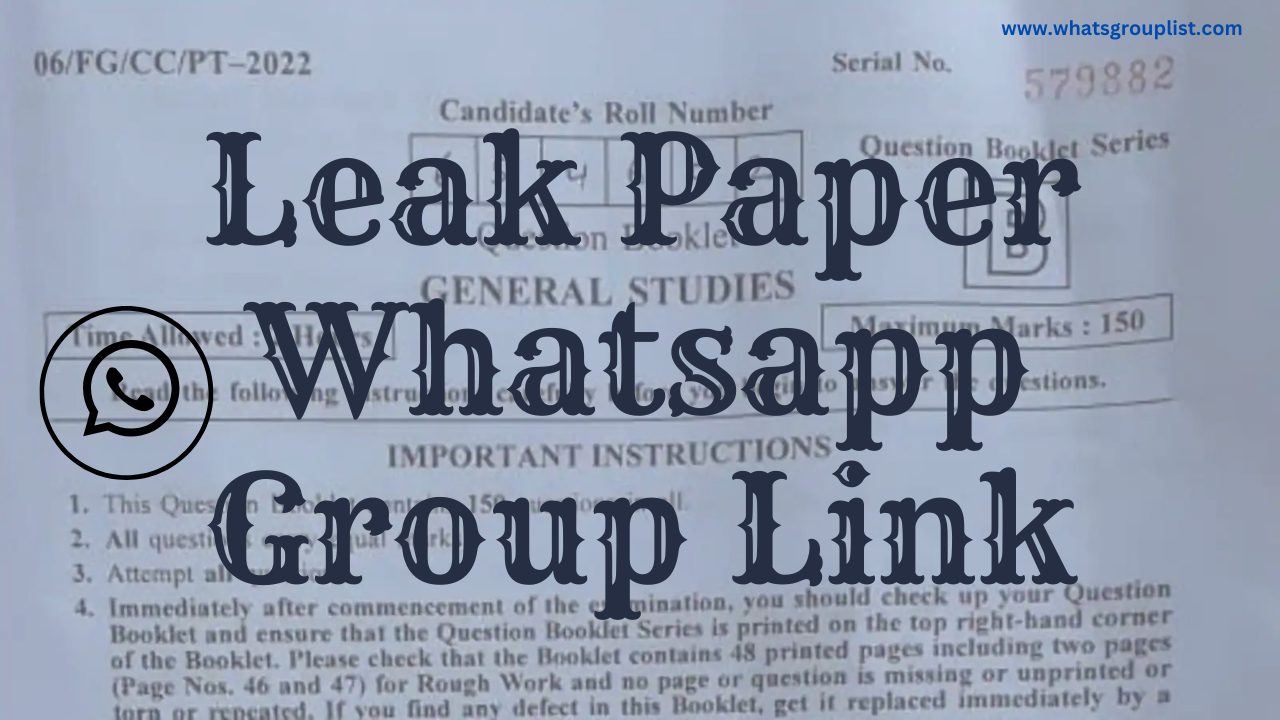 Leak Paper Whatsapp Group Link